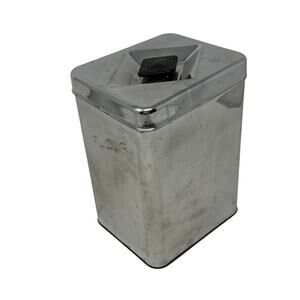 Canette Vintage 50s Chrome Flour Canister Mid Century Kitchen Tin